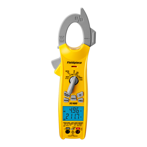 SC480 FIELDPIECE JOB LINK SYSTEM POWER CLAMP METER W/1000VDC