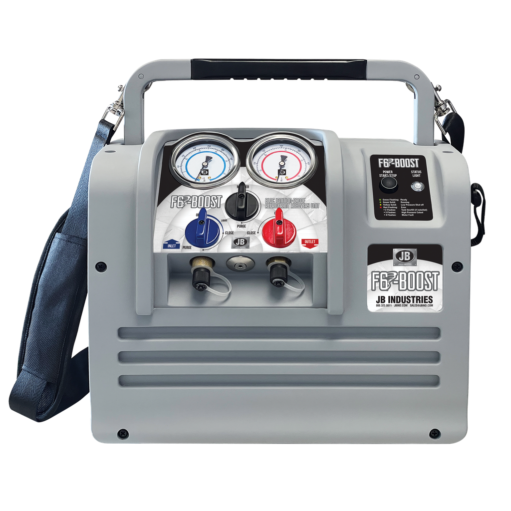 F6-BOOST BLDC IGNITION PROOF REFRIGERANT RECOVERY UNIT DUAL VOLTAGE (100-240VAC) 1.25HP VARIABLE SPEED - A2L COMPLIANT