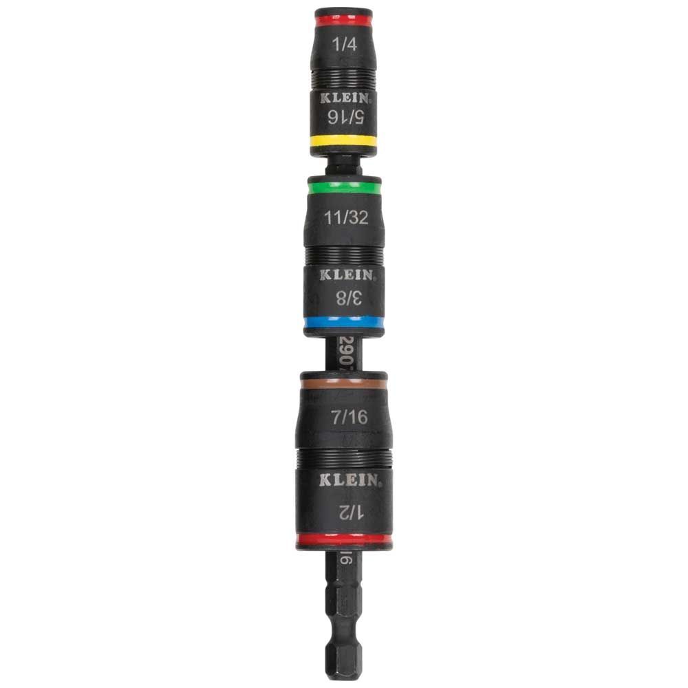 32907 KLEIN 7-IN-1 IMPACT FLIP SOCKET; NO HANDLE - 1/4", 5/16", 11/32", 3/8" 7/16", 1/2"