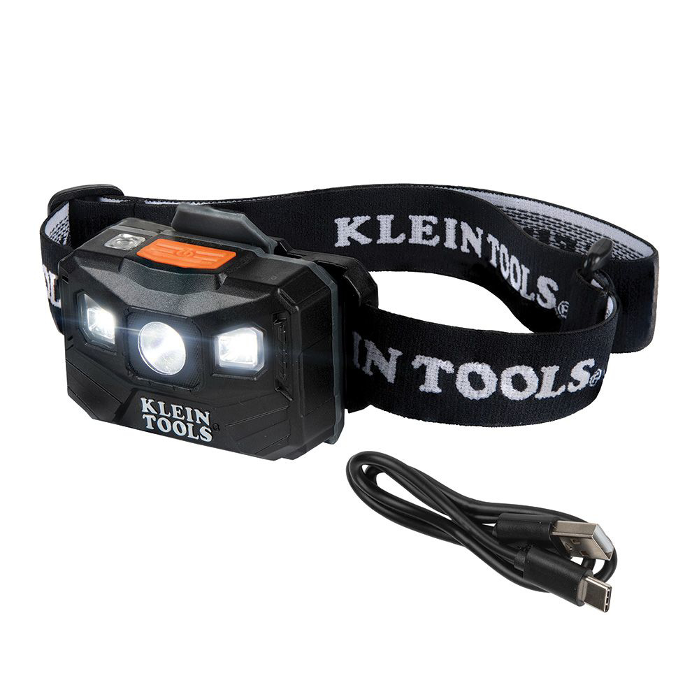 56048 KLEIN RECHARGEABLE AUTO-OFF HEADLAMP FABRIC STRAP