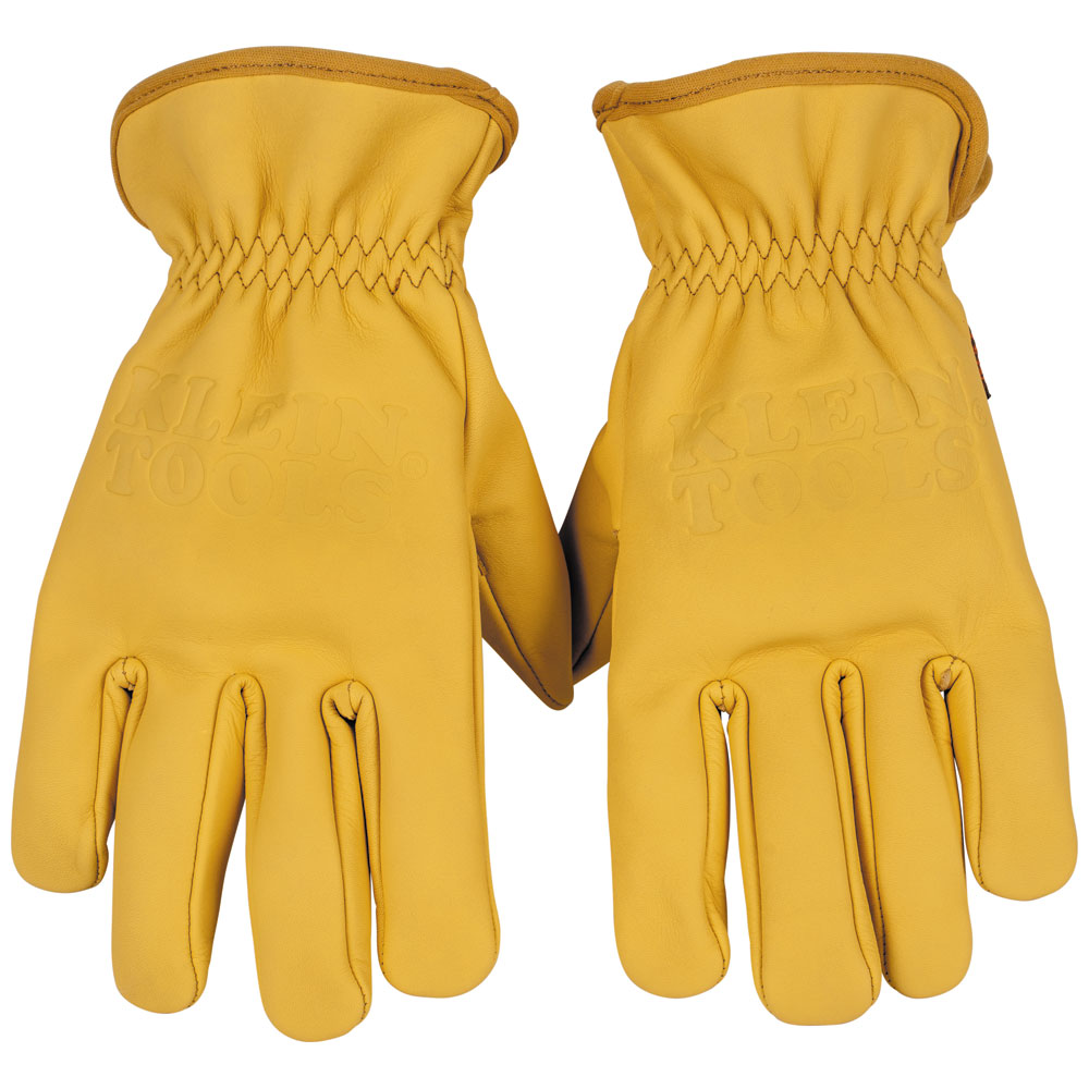 60604 KLEIN COWHIDE LEATHER GLOVES, LARGE, PAIR