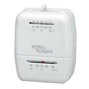 1C20-101 SINGLE STAGE (1H/0C) SETPOINT THERMOSTAT, 24 VOLTS, SNAP-ACTION, LOWEST SETTING HAS "OFF" POSITION, SYSTEM SWITCH-(HEAT ONLY).