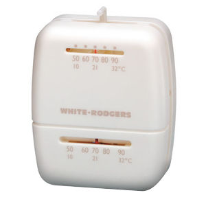 1C26-101 SINGLE STAGE (1H/1C) SETPOINT THERMOSTAT, 24 VOLTS, SNAP-ACTION, SYSTEM SWITCH- HEAT, OFF, COOL, FAN SWITCH-AUTO, CONTINUOUS, PROFILE-VERTICAL ROUNDED, RANGE 50-90 F., TERMINALS-RH,RC,G,W,Y,O,B (MERCURY FREE)