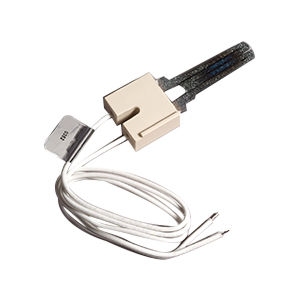 767A-371 WHITE-RODGERS HOT SURFACE IGNITOR WITH 19-1/8" LEADS, W STYLE MOUNTING BLOCK, LEFT TAB, INSULATION 200 C, STRIPPED ENDS, REPLACES R/S 41-402
