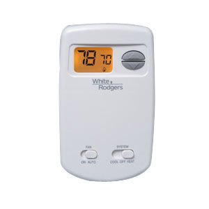 1E78144 THERMOSTAT, NON-PROG, SINGLE STAGE, VERTICAL 2X4, BATTERY 24V OR MILLVOLT, VERTICAL