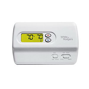 1F89-211 80 SERIES STANDARD HEAT PUMP (2H/1C) NON-PROGRAMMABLE DIGITAL THERMOSTAT, BACKLIT DISPLAY, 24 VOLTS, SYSTEM SWITCH-HEAT-N/L/A