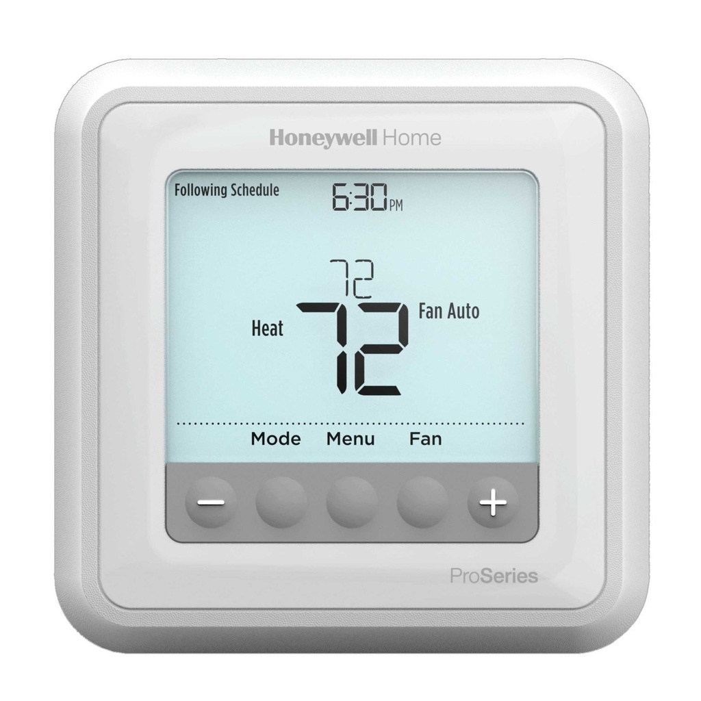 TH6320U2008 T6 PRO THERMOSTAT-3HEAT/2COOL/HEAT PUMP PROG OR MANUAL 7DAY 5-2 OR 5-1-1