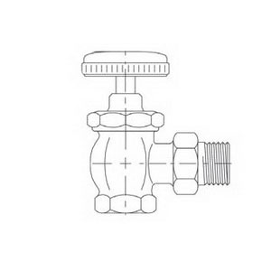 405108 1-1/4" 185C RADIATOR SUPPLY VALVE ANGLE PATTERN