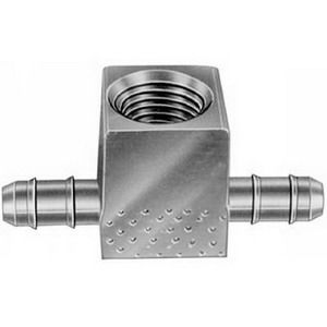 CCT1614B 1/4 BARB INLINE GAUGE TEE (10)