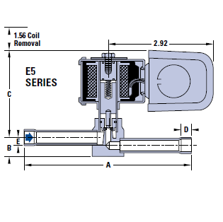 E5S120 SOLENOID VALVE LESS COIL 1/4" SWEAT (3238-00)