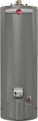PROG50-34U RH EC1 TT 50 GAL, NAT GAS, 34K BTU, ATMOSPHERIC, TOP T&P CONNECTIONS THIN 20" DIAM, 58-3/8" TALL, 3 OR 4" VENT, 3/4" WATER CONN