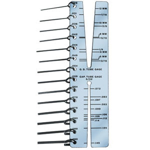 A10971 CAP TUBE GAUGE WITH TUBE FILE IN VINYL POUCH