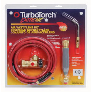 0386-0338 TURBOTORCH X-5B BRAZING KIT, LIGHT DUTY, (*) BRAZES TO 3/4", SOFT SOLDERS TO 1-1/2"