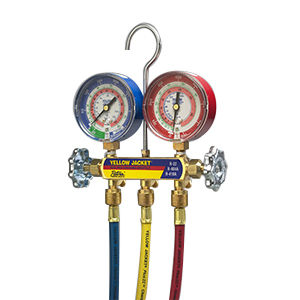 42004 MANIFOLD, 2-VALVE, 41 SERIES, R-410A/404A/22, W/60" PLUSII HOSES, 1% ACCURACY