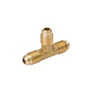 T2-6 3/8 BRASS FITTING, FLARE TEE (10) PKG, 38FLT