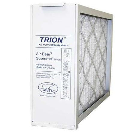 455602-025 TRION AIR BEAR SUPREME 2000 MEDIA CABINET, 20X25X5 MERV 8 WHITE, REPL FILTER 255649-102