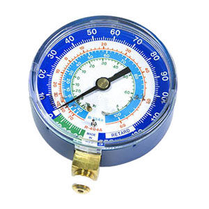 49106 LOWSIDE GAUGE (BLUE), 80MM R-22/R-404A/R-134A