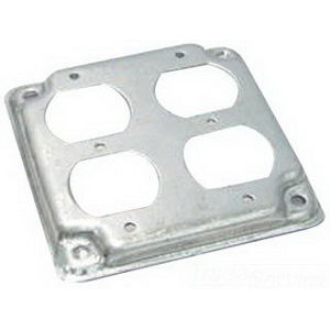 84969 4 X 4 BOX COVER, 2 OUTLET