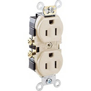 84715 RECEPTACLE 15A 2P 3W IVORY (10)