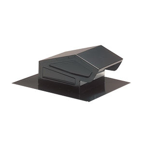636 BLACK ROOF CAP FOR 3" OR 4" ROUND WITH DAMPER AND SCREEN (STEEL)(176)