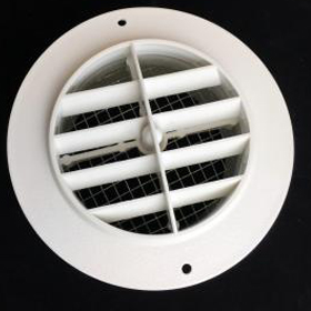 3840WHS 4" WHITE EAVE VENT R311102 (96) ROTAIRE- W/SCREEN "EYEBALL"