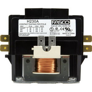 H230A CONTACTOR, 2 POLE 30 FLA 40A 24 VAC