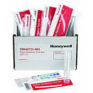 50044721-001 WATER HARDNESS TEST STRIP KIT. ONE 50044721-001 BOX CONTAINS 12 INDIVIDUAL TEST KITS. EACH KIT CONTAINS TWO TEST STRIPS, WATER TEST TUBE, AND REFERENCE GUIDE.