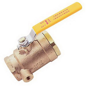 50-GB7-A1A 1-1/2" GAS SHUTOFF W/ 1/4" TAP