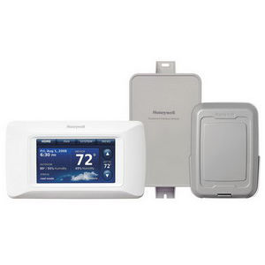 YTHX9421R5085WW THERMOSTAT WHITE PRESTIGE 2-WIRE IAQ KIT WITH REDLINK TECHNOLOGY 7 DAY PROGRAMMABLE UP TO 4H/2C HEAT PUMP OR 3H/2C CONVENTIONALCONTAINS THX9421R5021WW COLOR TOUCH SCREEN THERMOSTAT THM5421R1021 EQUIPMENT MODULE AND 2 DUCT SENSORS