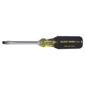 600-4 SCREWDRIVER, CUSHION-GRIP HD SQ-SHANK KEYSTONE, 1/4"X4" (1)