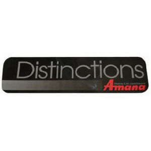 0140M00003P "DISTINCTIONS" STICKER ONLY - BLACK (100 PER ROLL) LARGE SIZE FOR FURNACE DOORS