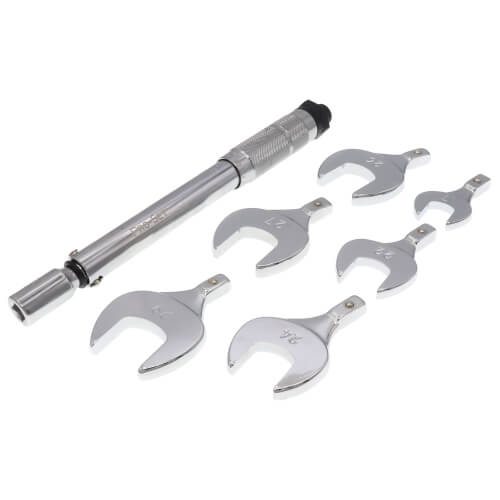 TLTWSM METRIC TORQUE WRENCH SET, MULTI-HEAD WITH HANDLE, HEADS AND CASE (17, 22, 24, 26, 27, 29) MM