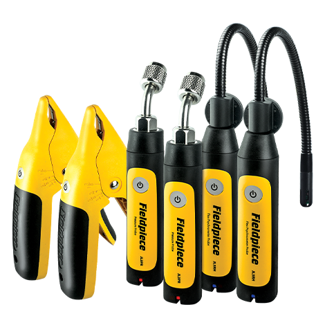 JL3KH6 JOB LINK SYSTEM CHARGE AND AIR KIT INCLUDES 2 PIPE TEMP PROBES, 2 PRESSURE PROBES, 2 PSYCROMETER PROBES & PADDED CARRYING CASE