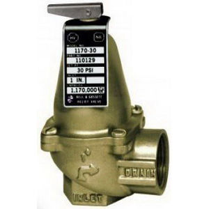 BG110133 BELL & GOSSETT 1" RELIEF VALVE 75 PSI 2.4 MILLION BTU
