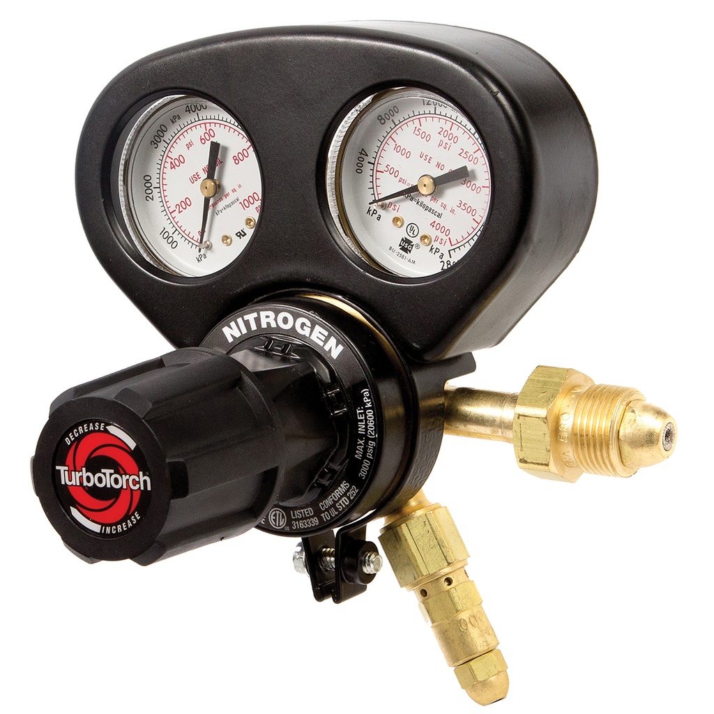 DP250-800-580 HP NITROGEN PURGE REGULATOR 800PSI WITH GAUGE GUARD (TURBOTORCH 0386-0857)