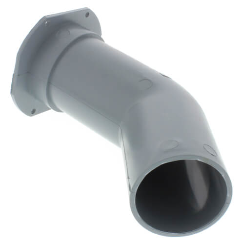 0164F00002 FLUE PIPE WITH BEND PVC