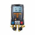 0564 5571 TESTO 557 BLUETOOTH 4-VALVE DIGITAL MANIFOLD SET WITH INTEGRATED VACUUM GAUGE, INCLUDES TWO CLAMP PROBES, BATTERIES AND CARRY CASE