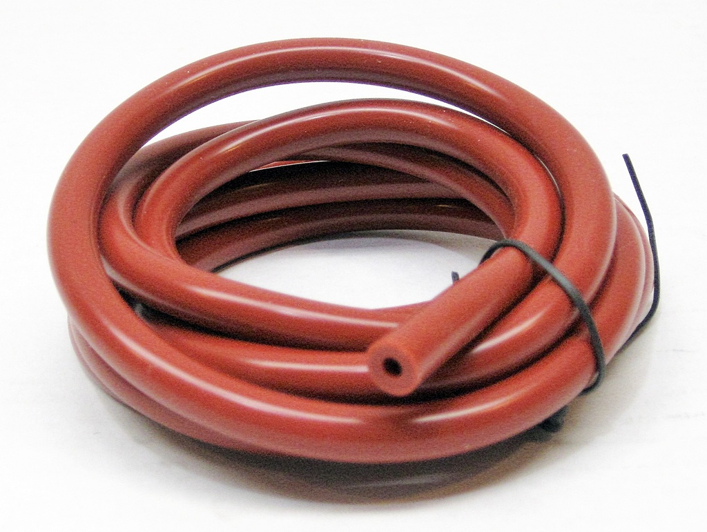 SSRT185 1/8" ID 5FT. RED HIGH TEMP SILICONE RUBBER TUBING