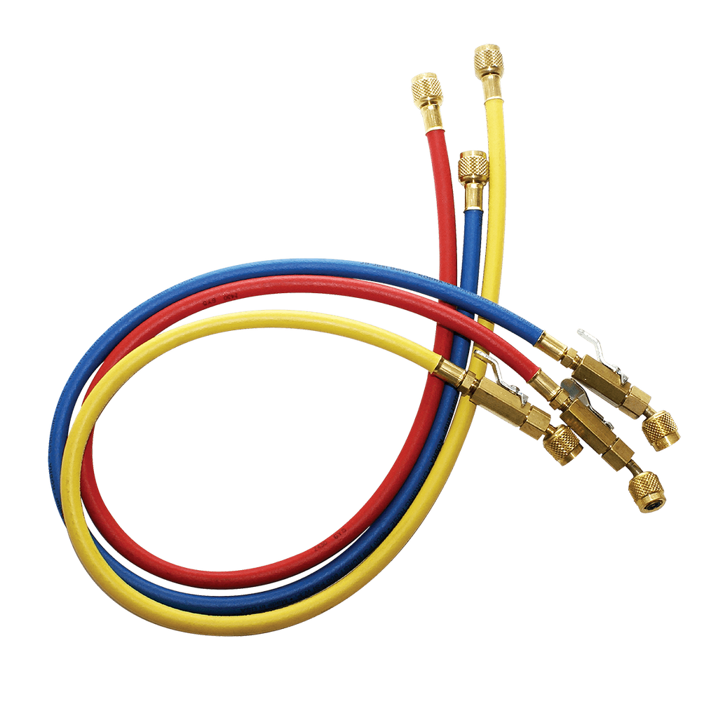 CCLBV-60 1/4IN. X 60IN. ENVIRO-SAFE CHARGING HOSE SET W/BALL VALVE