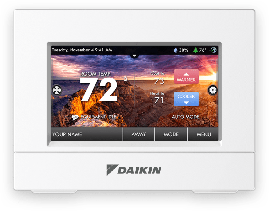 DT4272C DAIKIN COMMERCIAL TOUCHSCREEN CONTROL, WIFI, 4H/2C, PROG/NON, TITLE 24 COMPLIANT, G/E/HP