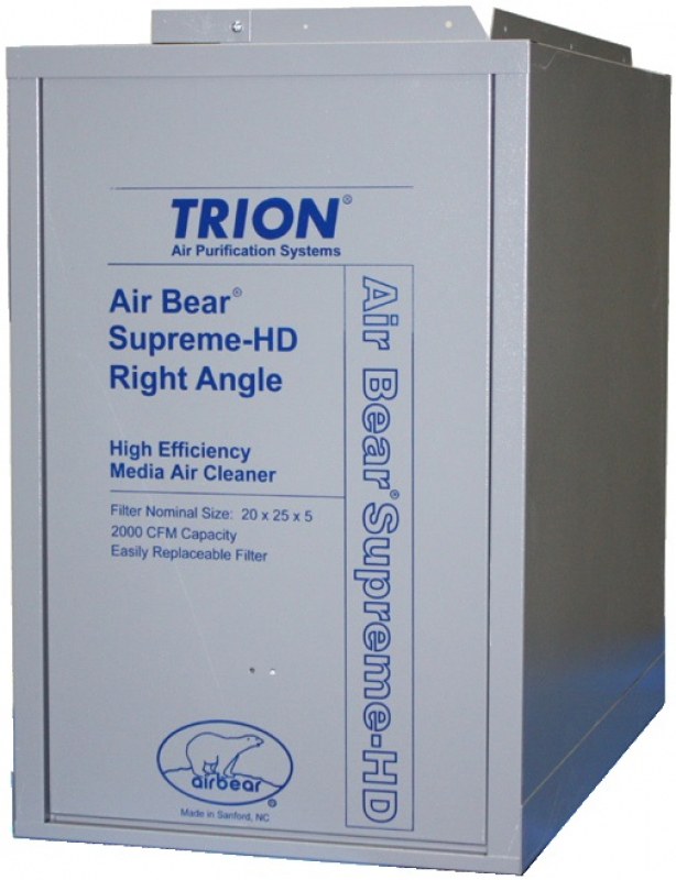 447380-011 TRION AIR BEAR RIGHT ANGLE MEDIA CABINET, 25-5/8 X 24-3/8 X 15-1/2 MERV 8 WARM GREY, REPL FILTER 255649-102
