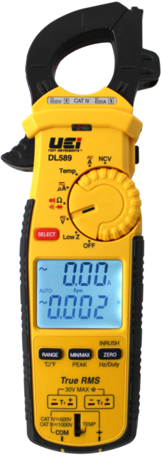 DL589 600A TRMS CLAMP METER W/ DC AMPS, INRUSH, MAGNET