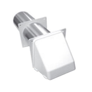 222W 3" HOOD W/TAIL PIECE (WHITE)(12)